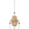 Brown Mango Wood Eclectic Style Windchime, 5" x 32"